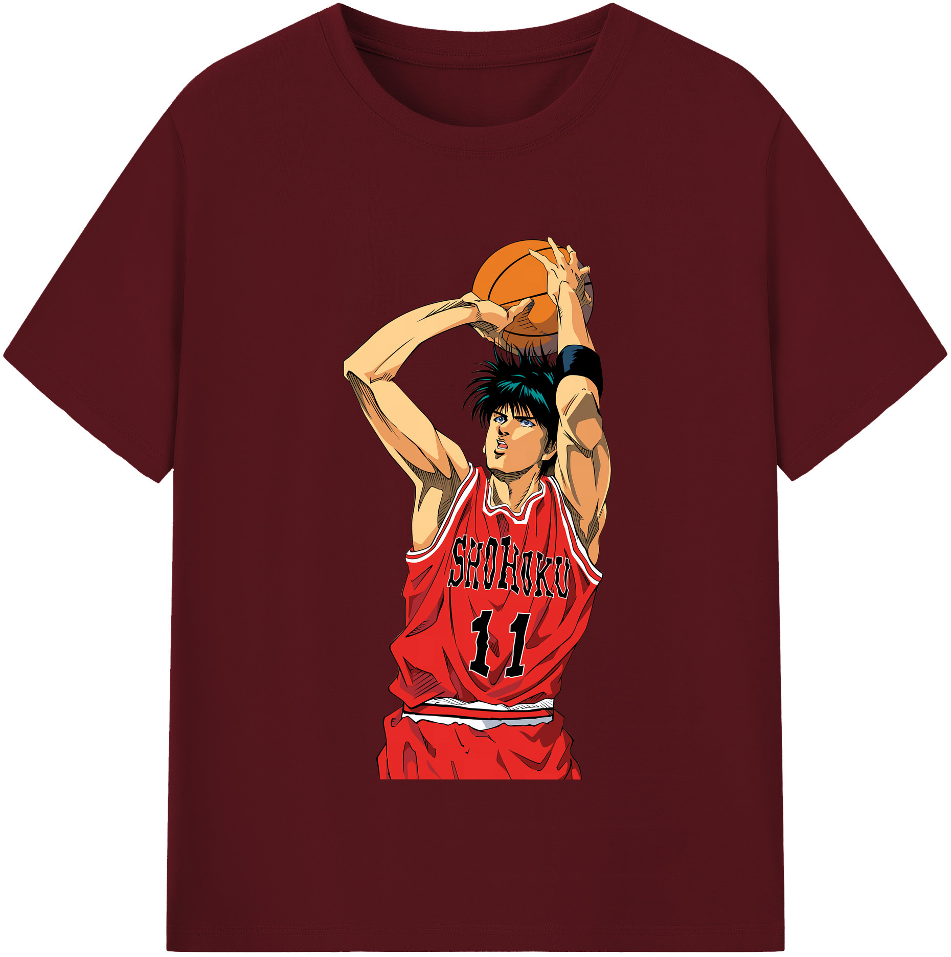 SLAM DUNK／スラムダンク 綿100％半袖Tシャツ（フロントプリント）